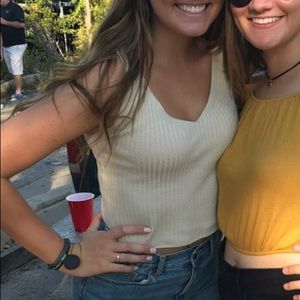 Cream sweater tank top!